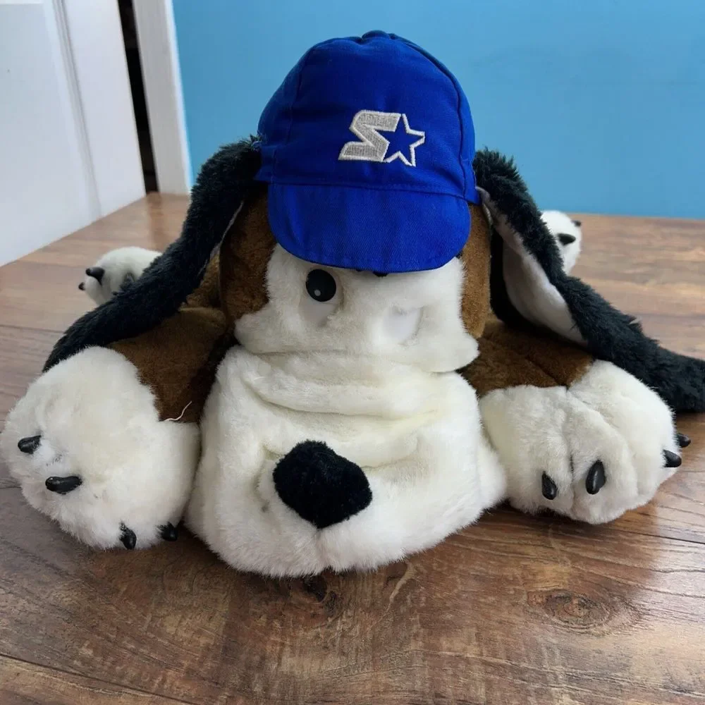VTG? Starter Brand Plush Hound Dog Stuffed Animal Blue Hat Extremely Rare HTF **